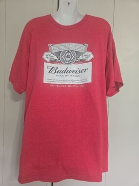 Budweiser Men’s Red Logo T-Shirt